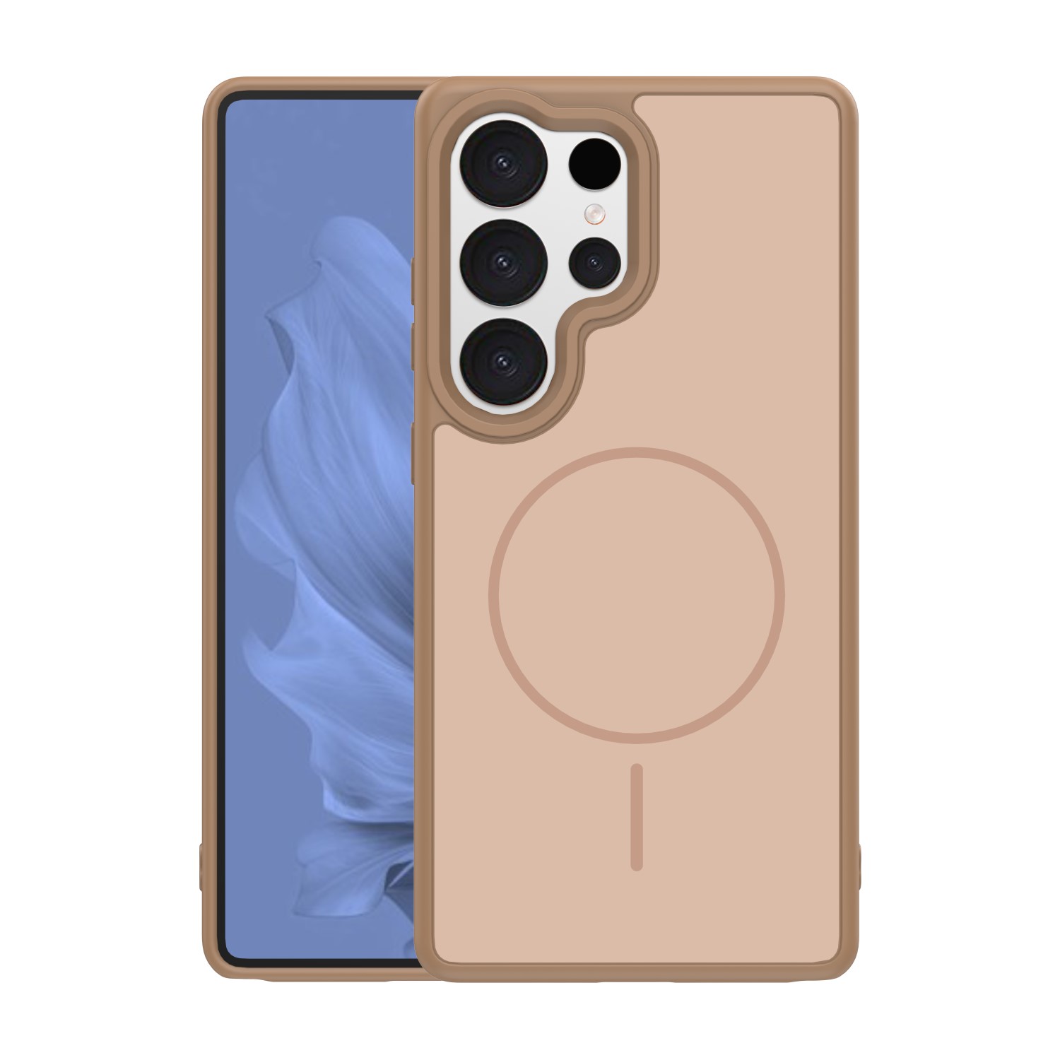 Frame Thin Mag dėklas for Samsung Galaxy S26 Ultra rudas