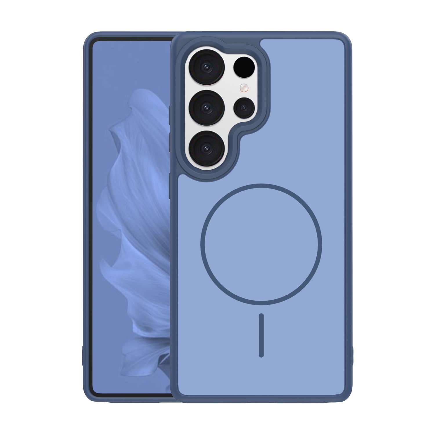 Frame Thin Mag dėklas for Samsung Galaxy S26 Ultra tamsiai mėlynas