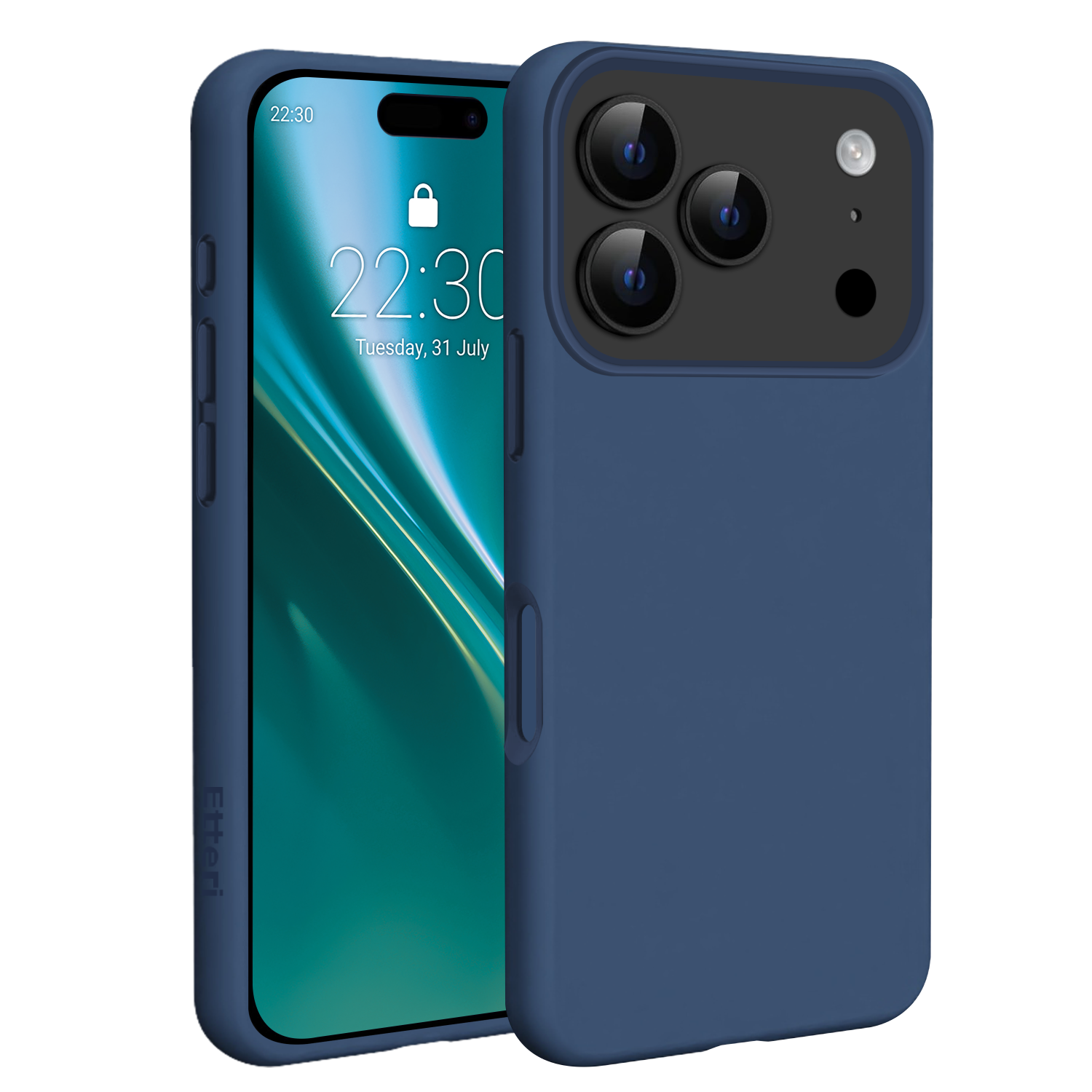 "Etteri" silikoninis "Mag" dėklas "iPhone 17 Pro Max" tamsiai mėlynas