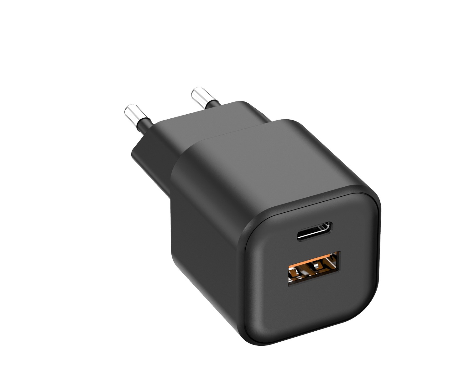 "Setty" sieninis įkroviklis USB-A + USB-C 35W LSGaN-AC-351 juodas