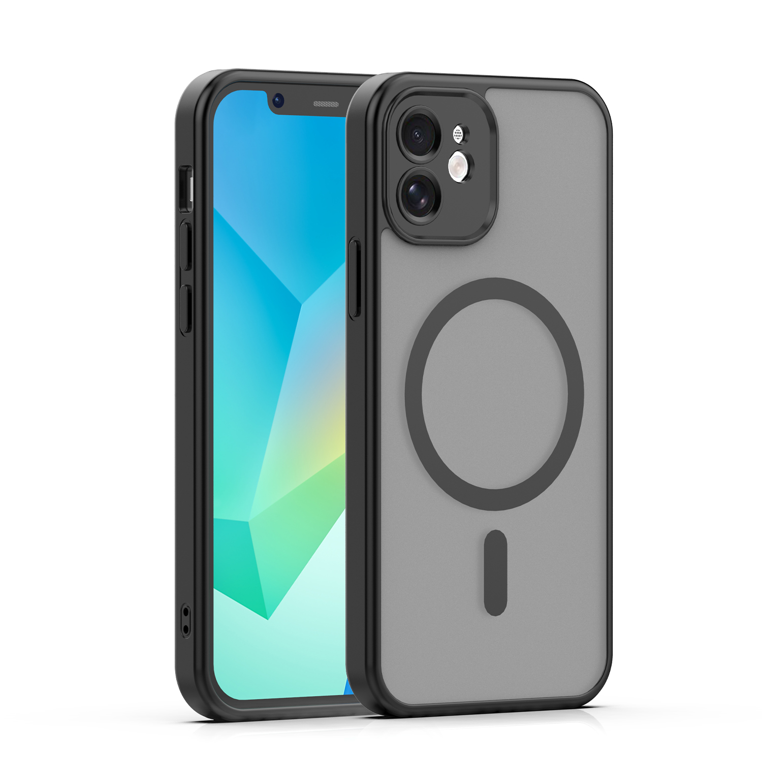 Mag Matt dėklas iPhone 12 6,1" juodas