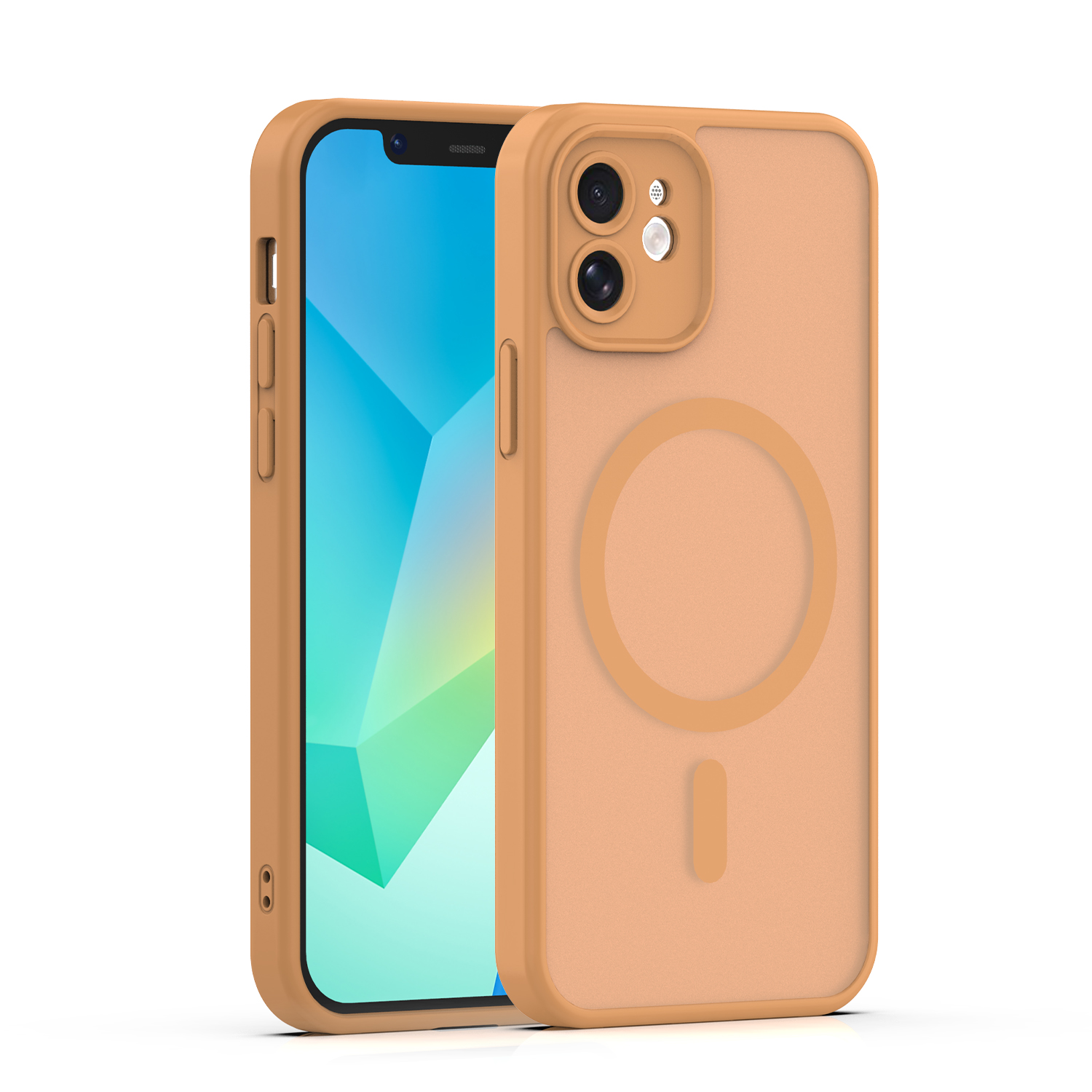 Mag Matt dėklas iPhone 12 6,1" rudas