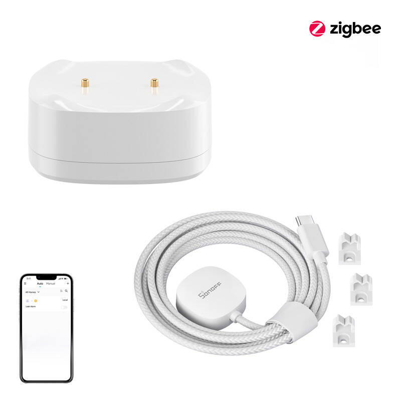 SONOFF SNZB-05P išmanusis vandens nuotėkio jutiklis, Zigbee 3.0