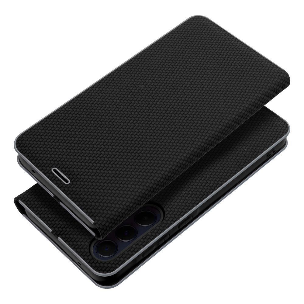 LUNA Book Carbon dėklas telefonui SAMSUNG A20e juodas