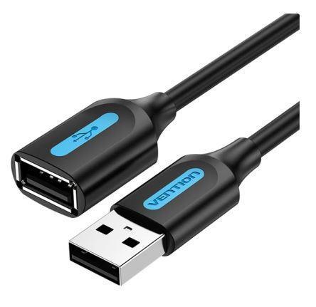 Laidas USB 2.0 A-A ilgintuvas 0.5m juodas Vention