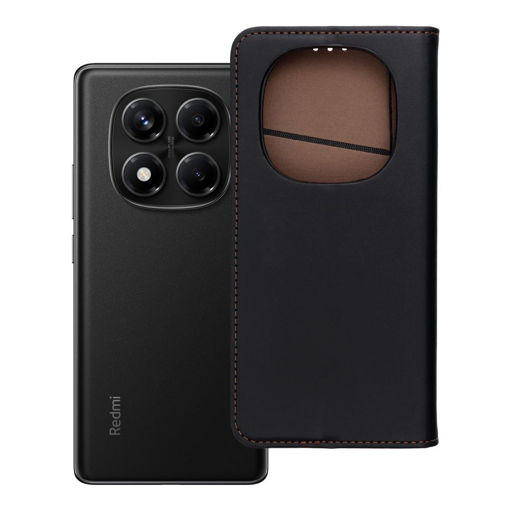 SMART PRO knygos tipo odinis dėklas telefonui XIAOMI Redmi Note 14 PRO 4G juodas