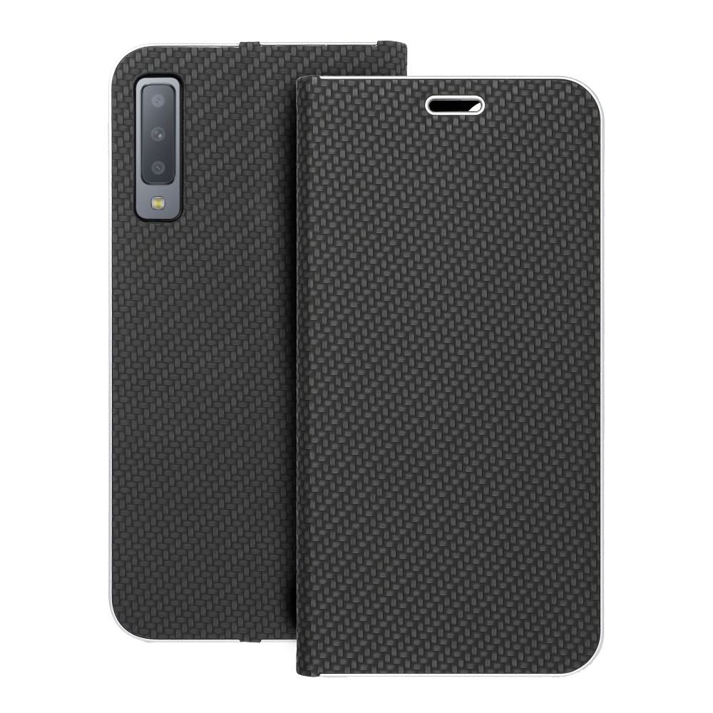 LUNA Book Carbon dėklas telefonui SAMSUNG A7 2018 juodas