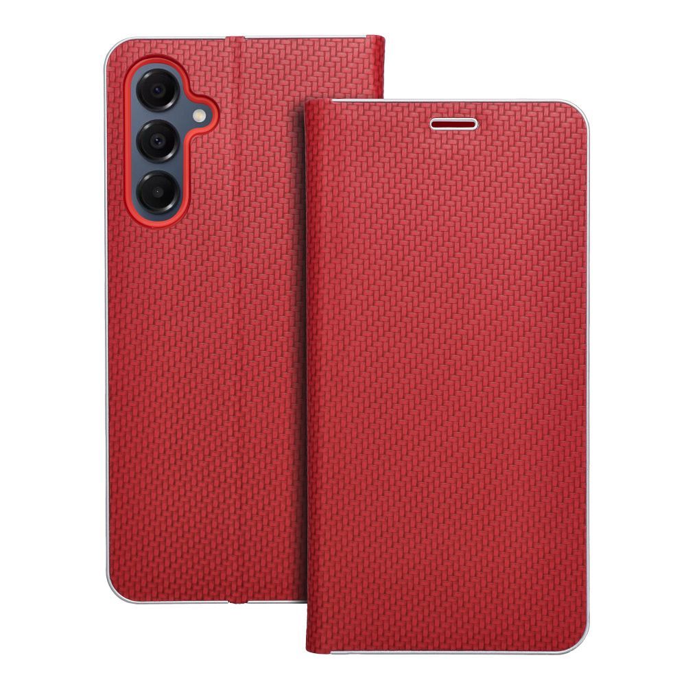 LUNA Book Carbon dėklas telefonui SAMSUNG A16 5G raudonas