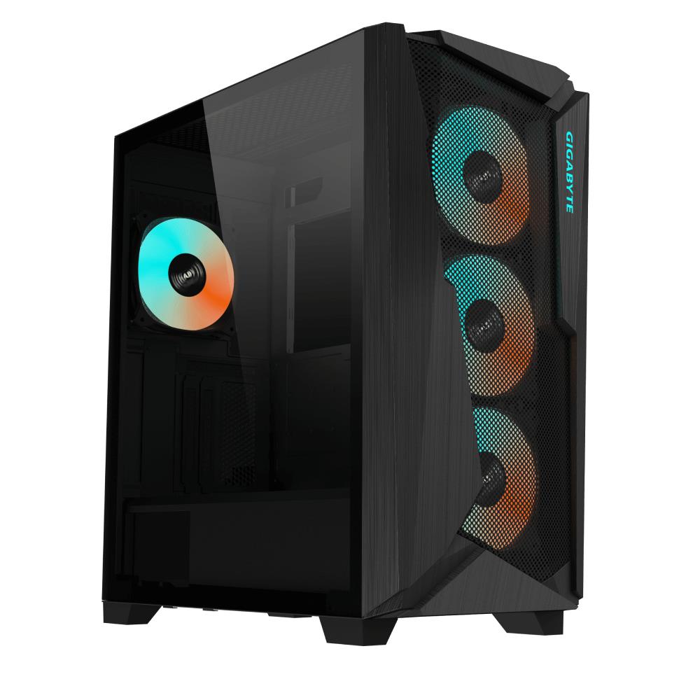 Kompiuterio korpusas Gigabyte C301G V2 juodas Mid Tower ATX skaidrus skydelis