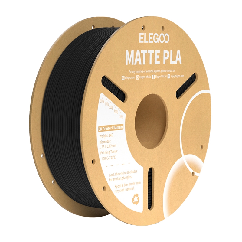 PLA Matte ELEGOO filamentas (juodas)