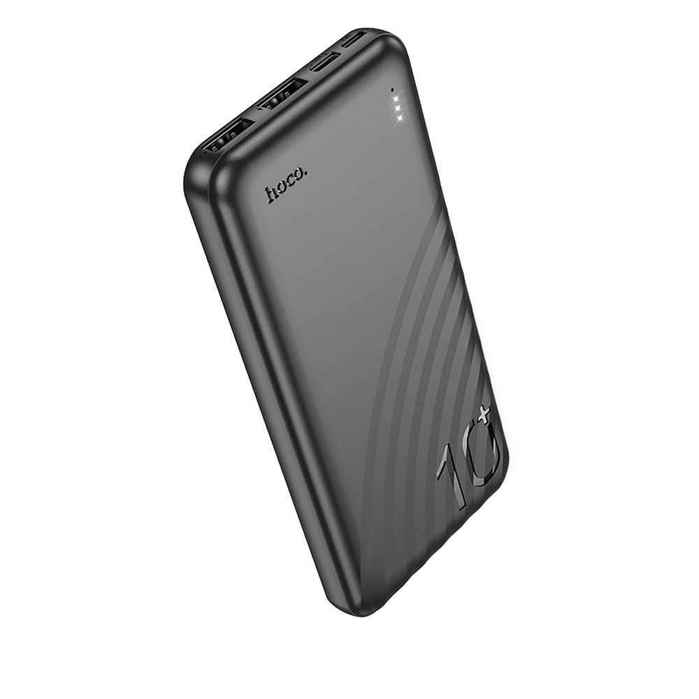 Išorinė baterija POWER BANK Hoco J123 10000mAh (2xUSB; 1xType-C) juoda