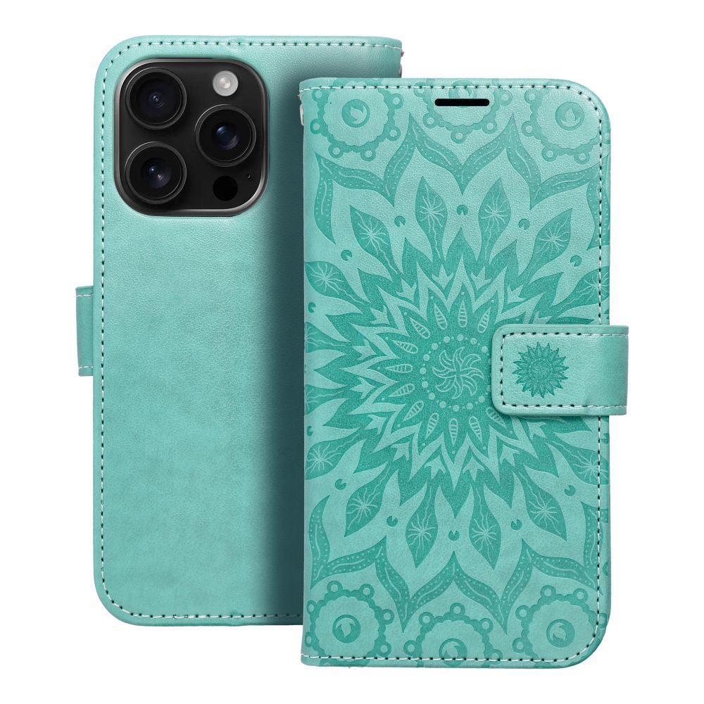 MEZZO knygos dėklas IPHONE 16 Pro mandala žalia