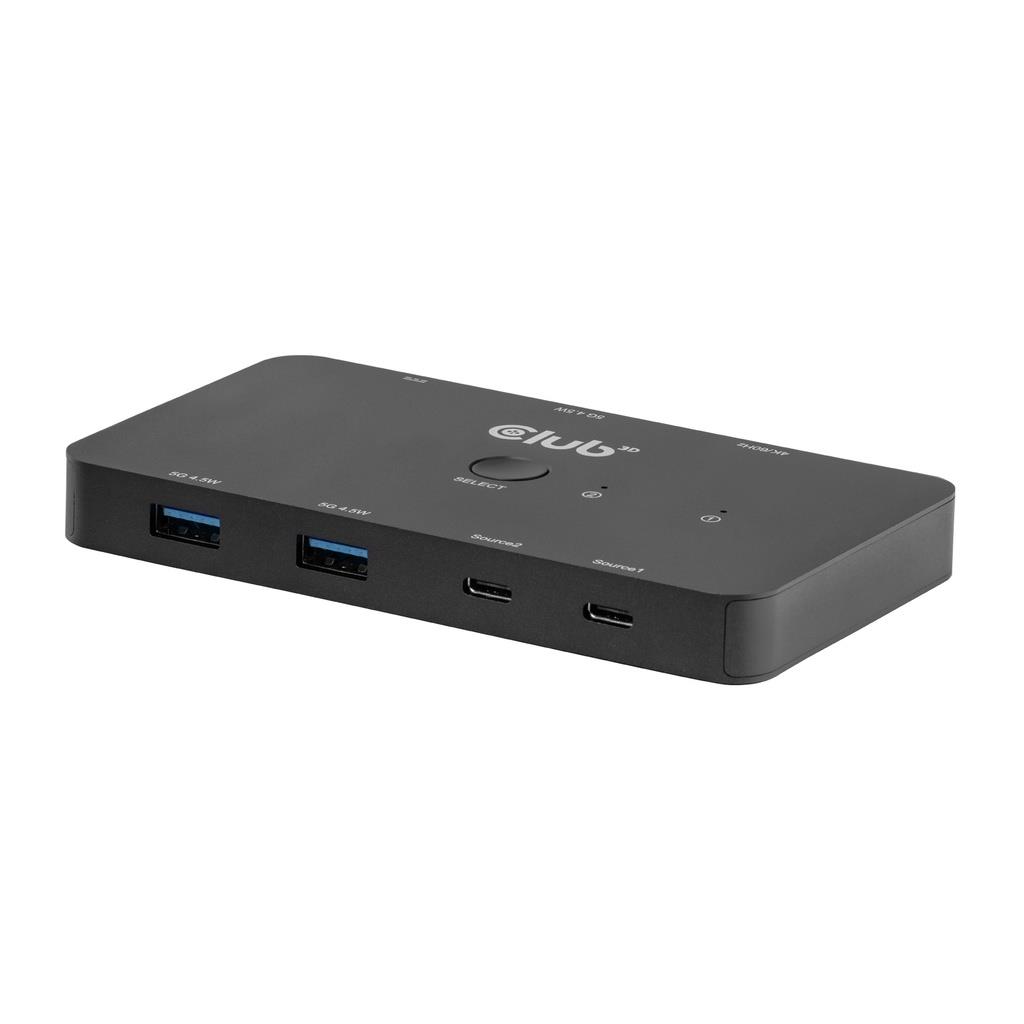 Club3D CSV-2512 vaizdo jungiklis KVM USB-C į HDMI / dvigubas