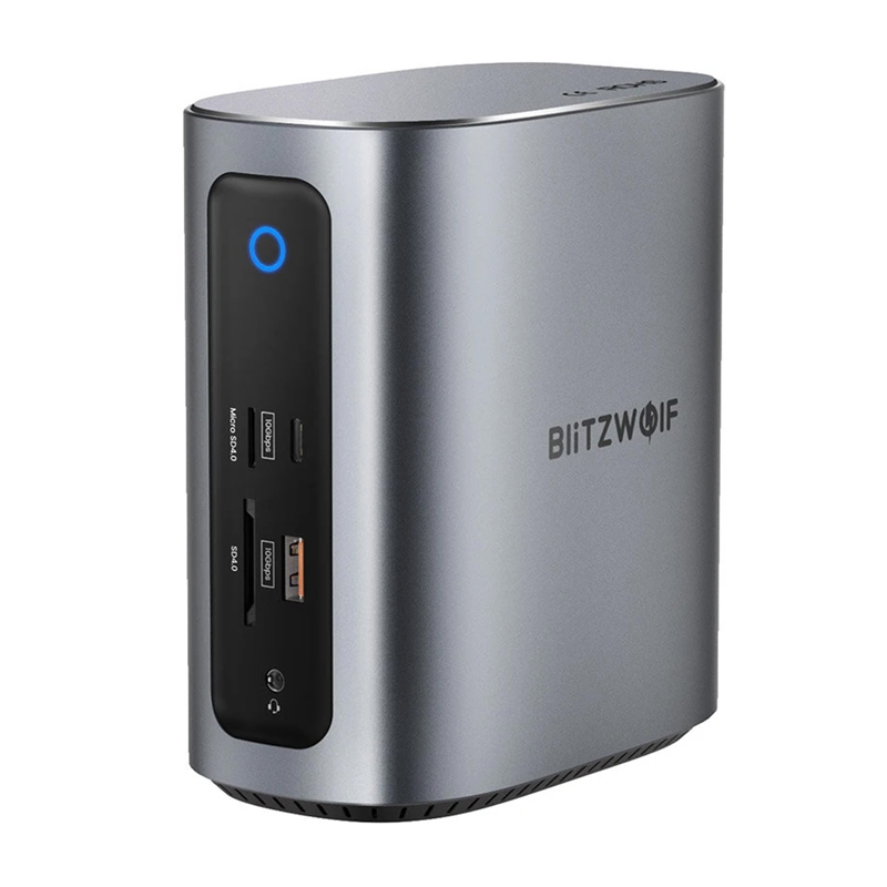 Blitzwolf BW-TH15 17in1 prijungimo stotelė 2xHD+DP+4xC+3xUSB 3.0+USB 3.1+C 3.2+C PD+RJ45+micro SD+SD+3.5mm Audio