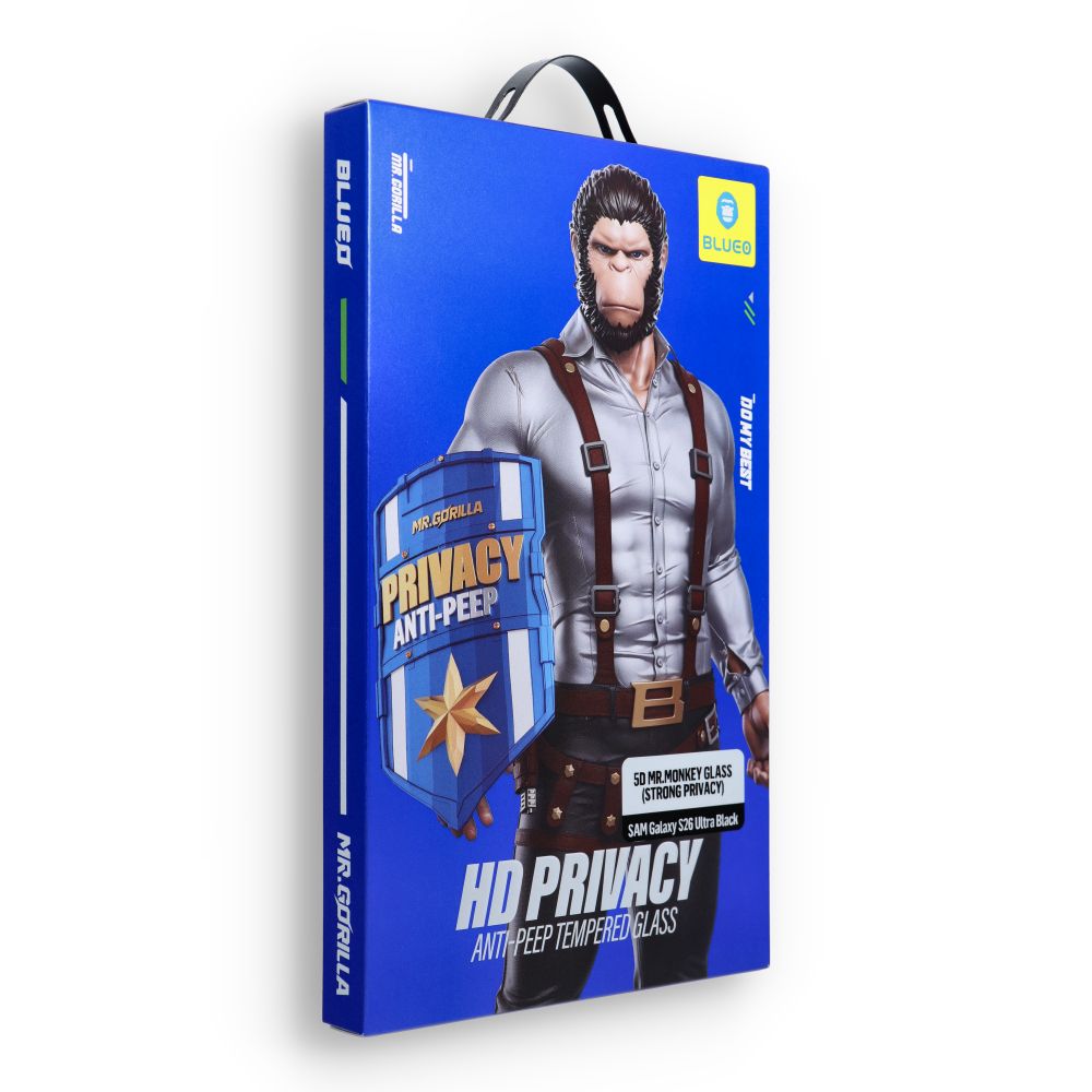 Защитное стекло 5D Mr. Monkey Glass (Strong Privacy) Samsung S948 S26 Ultra черный