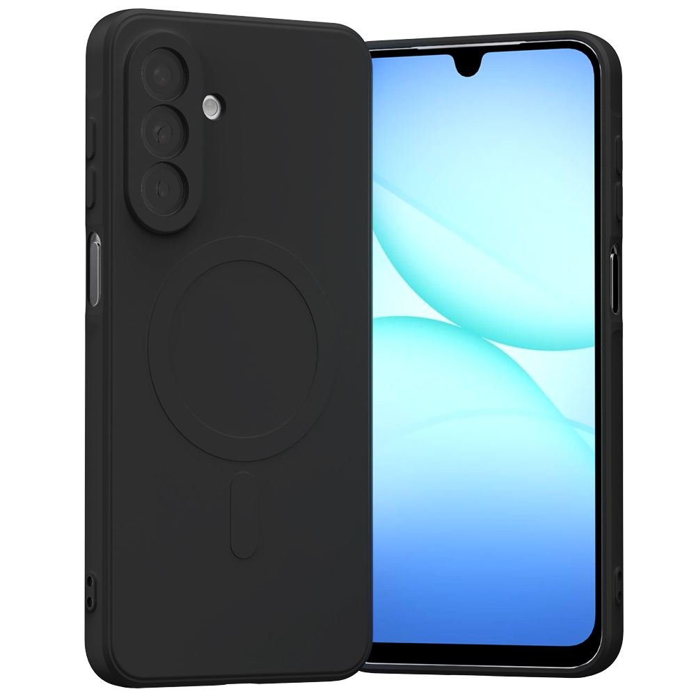 Mercury Semi-Silicone MagSafe dėklas, skirtas Samsung Galaxy A17, juodas