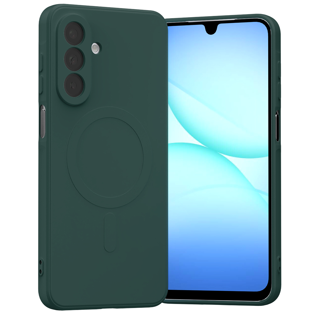 Mercury Semi-Silicone MagSafe dėklas, skirtas Samsung Galaxy A17, žalias