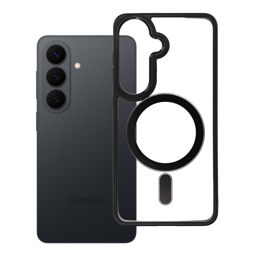 COLOR EDGE MAG COVER magnetinis dėklas telefonui, suderinamas su MagSafe, skirtas SAMSUNG S26 Pro, juodas