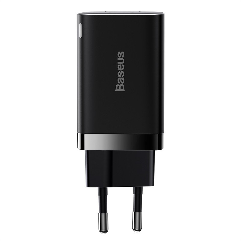 Įkroviklis Baseus (CCSUPP-E01) (1xUSB-C;1xUSB 3A 30W) juodas