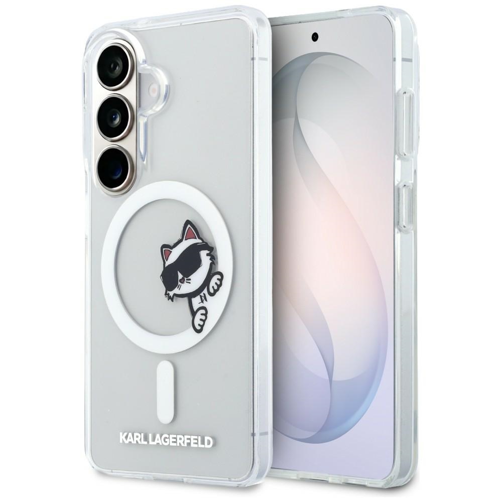 Karl Lagerfeld dėklas Magnetic IML Peekaboo Choupette skirtas Samsung Galaxy S26 skaidrus