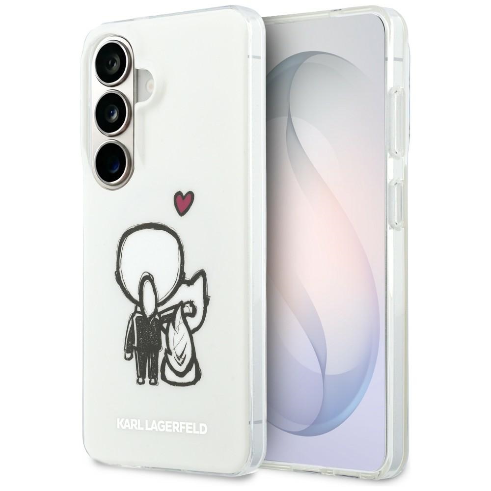 Karl Lagerfeld dėklas IML Karl ir Choupette MagSafe skirtas Samsung Galaxy S26 skaidrus