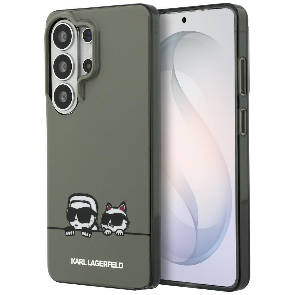 Karl Lagerfeld dėklas IML Peekaboo Karl ir Choupette MagSafe skirtas Samsung Galaxy S26 Ultra juodas