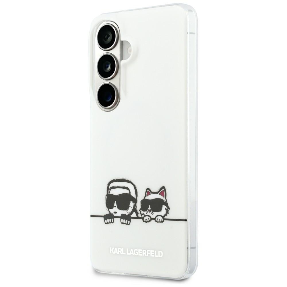 Karl Lagerfeld dėklas IML Peekaboo Karl ir Choupette MagSafe skirtas Samsung Galaxy S26 Plus skaidrus