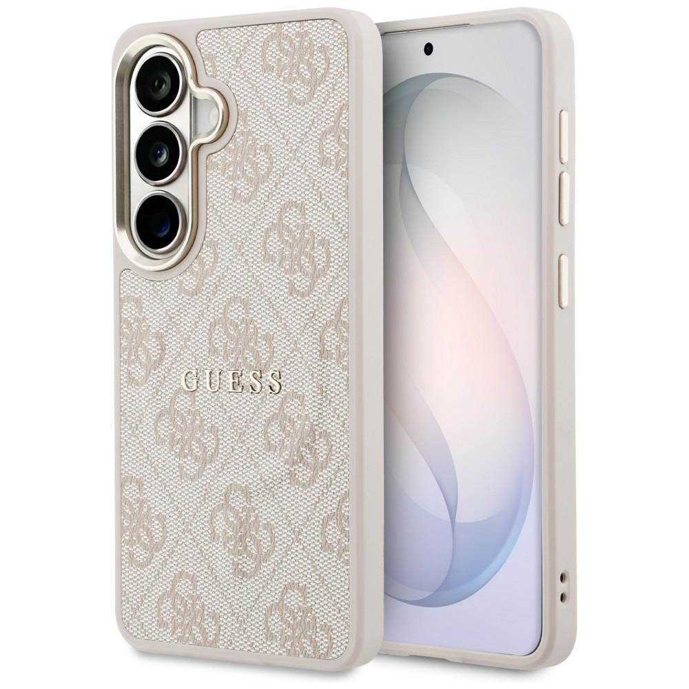 Guess dėklas 4G Embossed Ring MagSafe skirtas Samsung Galaxy S26 rožinis