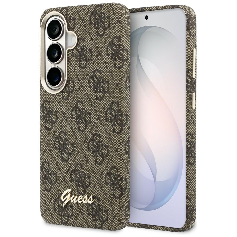 Guess dėklas 4G Script MagSafe skirtas Samsung Galaxy S26 rudas