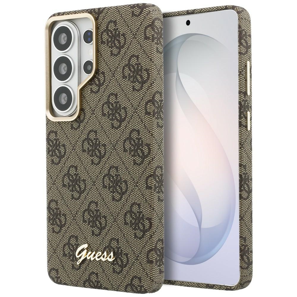 Guess dėklas 4G Script MagSafe skirtas Samsung Galaxy S26 Ultra rudas