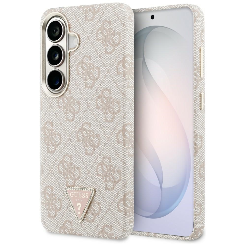 Guess dėklas 4G Triangle Logo MagSafe for Samsung Galaxy S26 rožinis