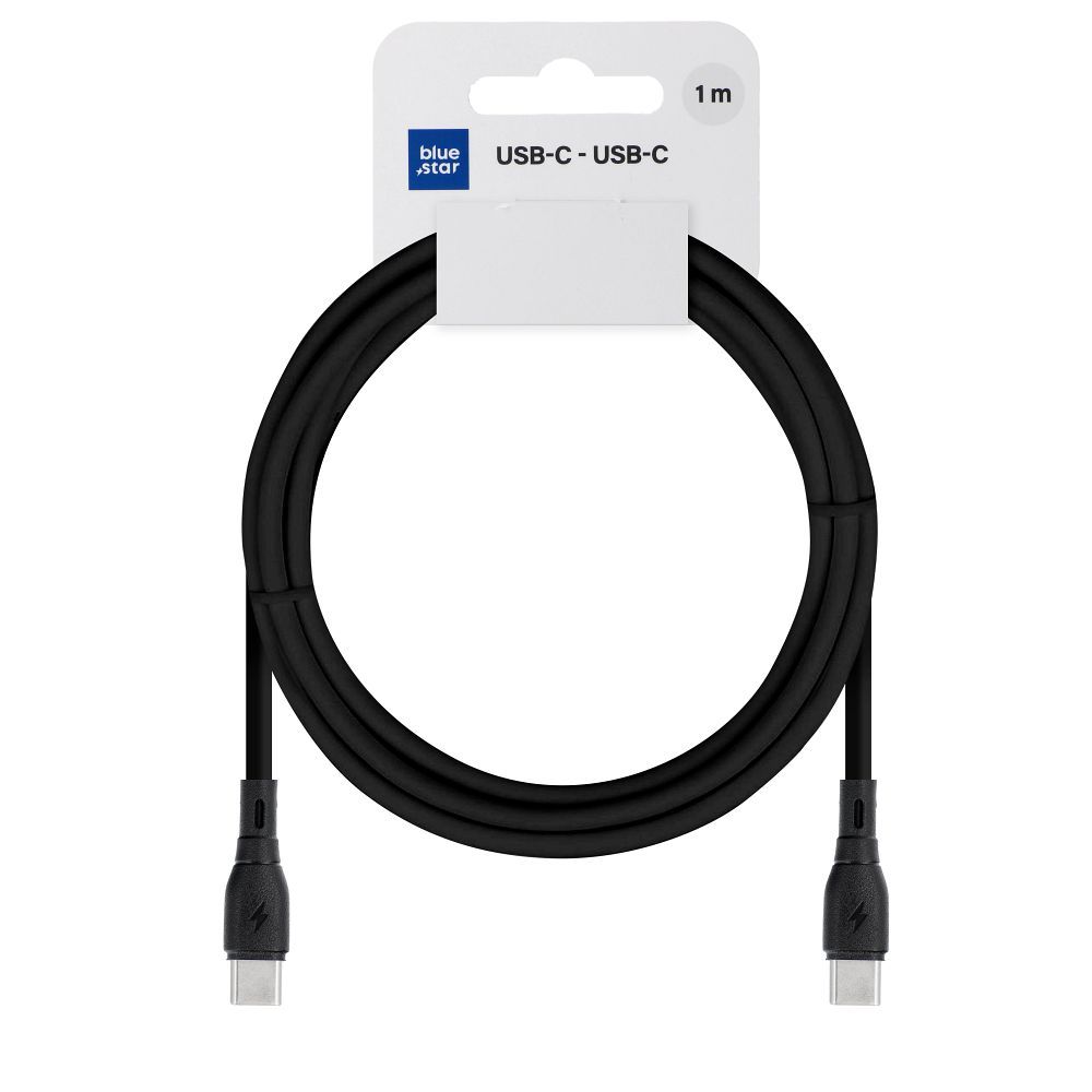 Кабель USB C to USB C Blue Star 3A 60W ECO 1 m PJ73-13-3 чёрный