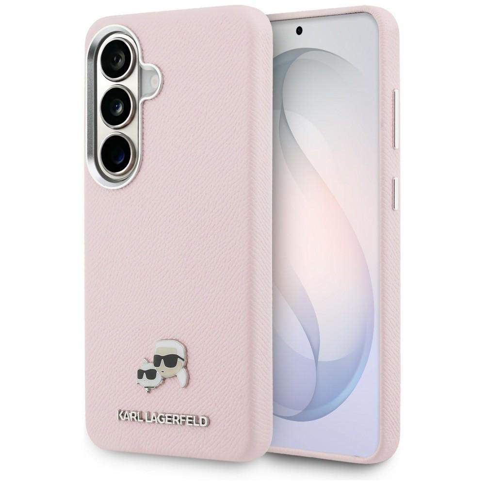 Karl Lagerfeld dėklas Saffiano KC Metal Logo MagSafe Samsung Galaxy S26 rožinis