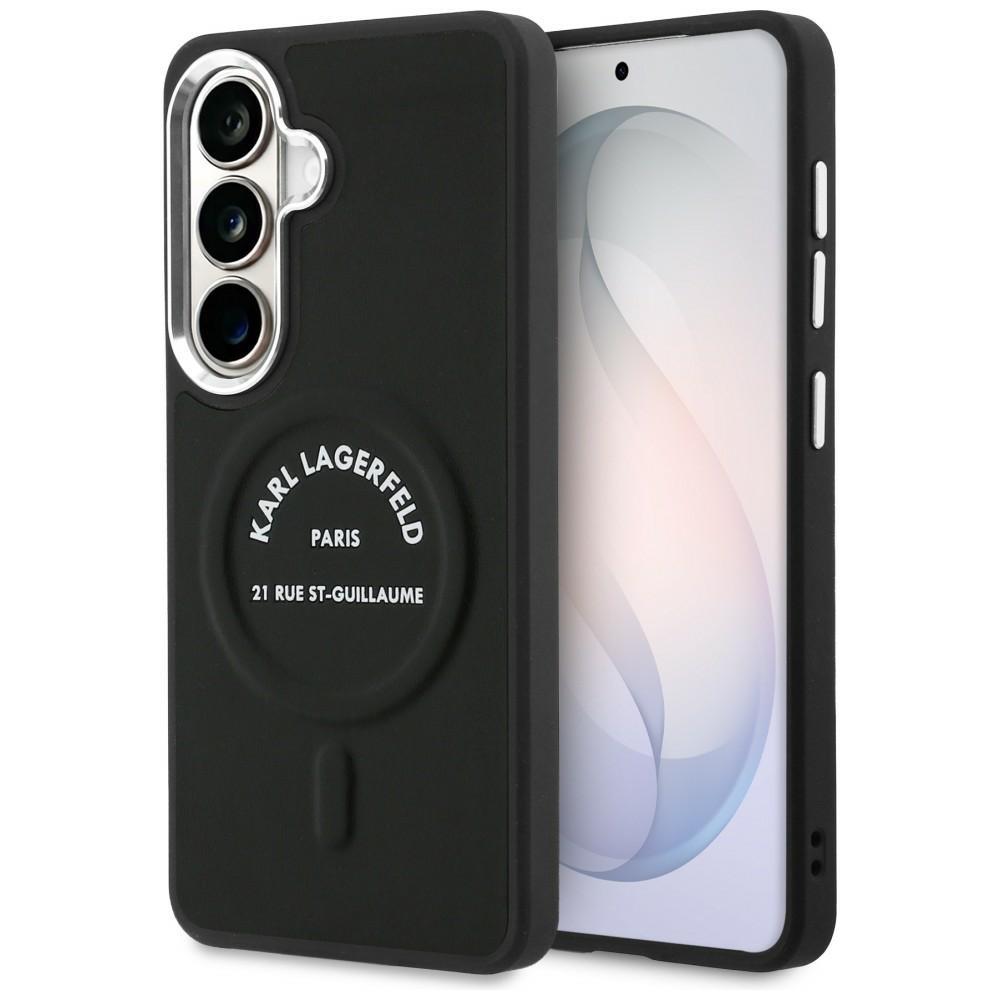 Karl Lagerfeld dėklas Embossed Ring RSG Logo MagSafe Samsung Galaxy S26 juodas