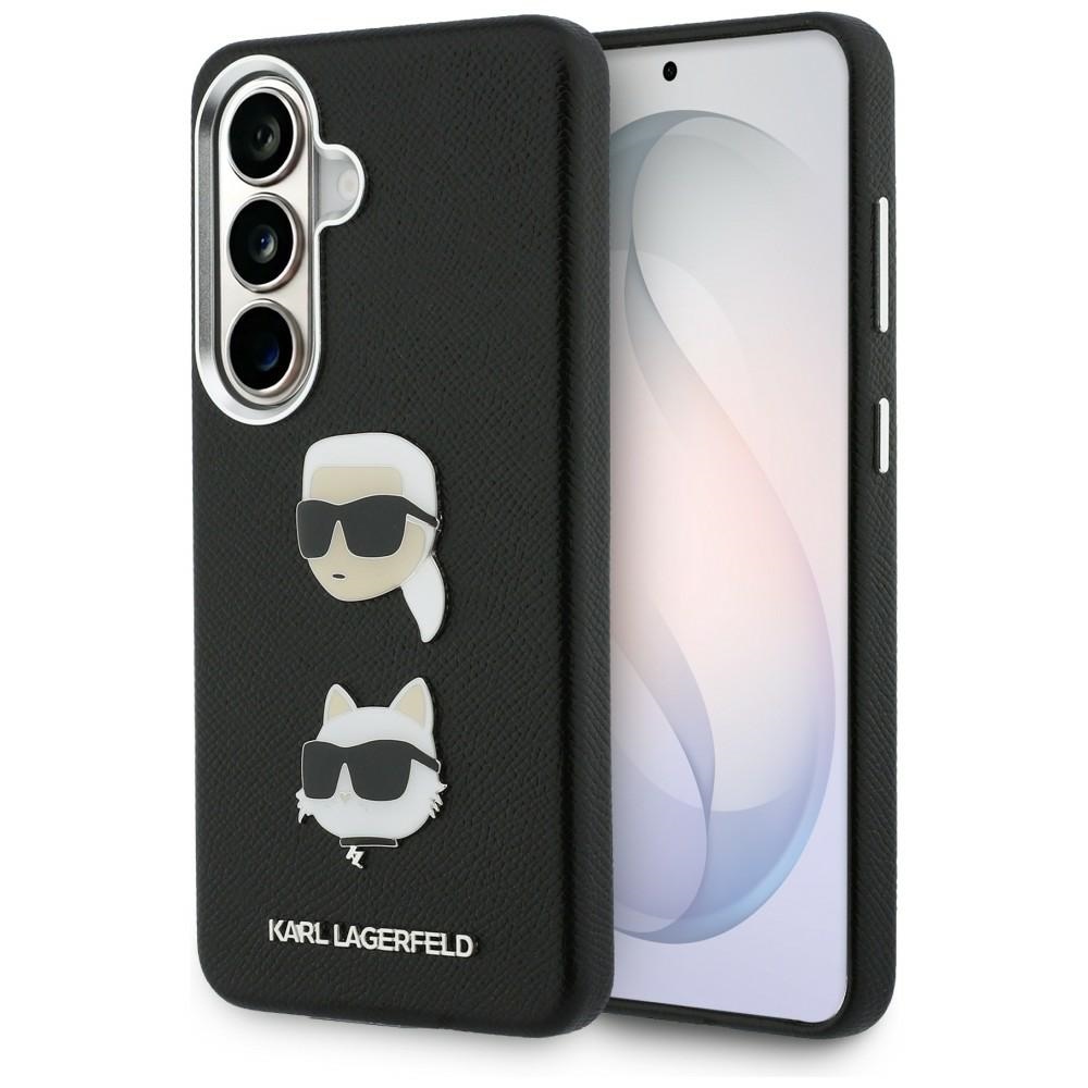 Karl Lagerfeld dėklas Saffiano Double Heads Metal Samsung Galaxy S26 Plus juodas