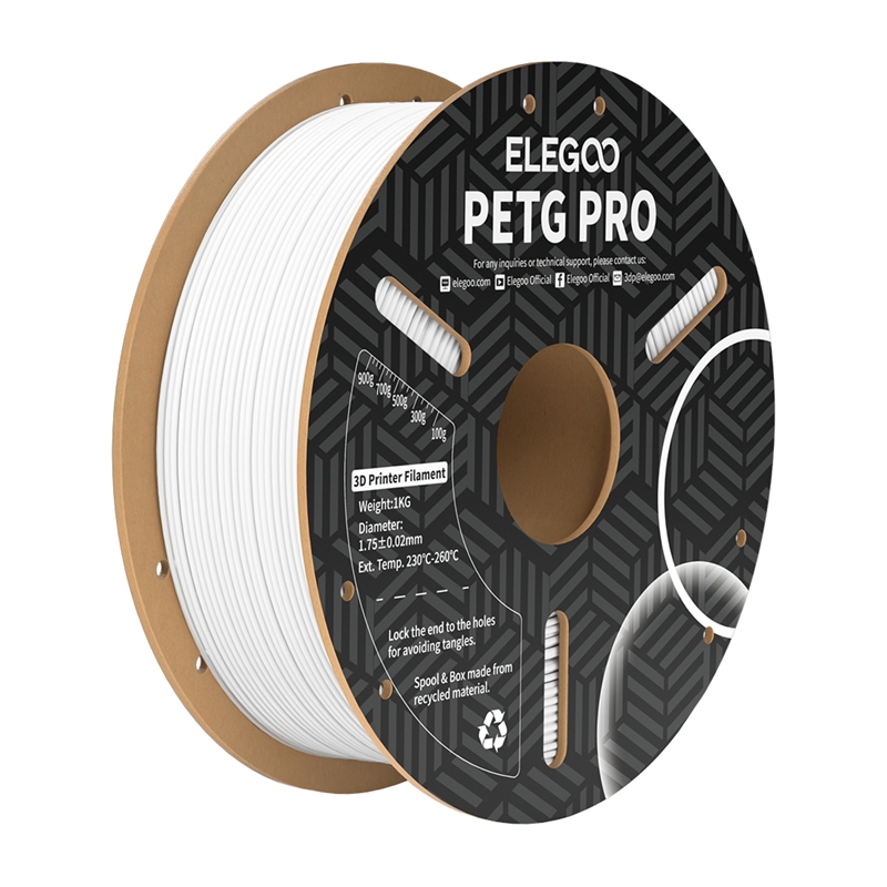ELEGOO PETG Pro Filamentas (Baltas)