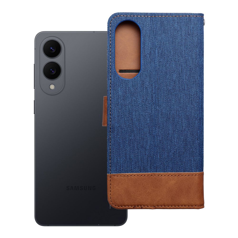 JEANS Book dėklas telefonui SAMSUNG S25 Edge mėlynas