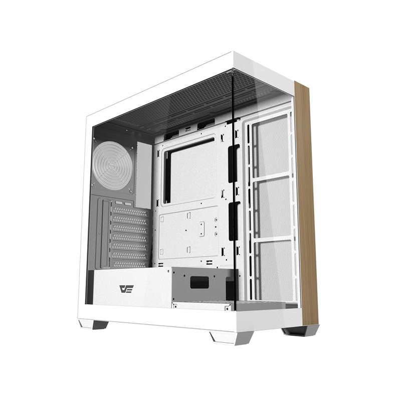 Darkflash DS900W kompiuterio korpusas be ventiliatorių (baltas)