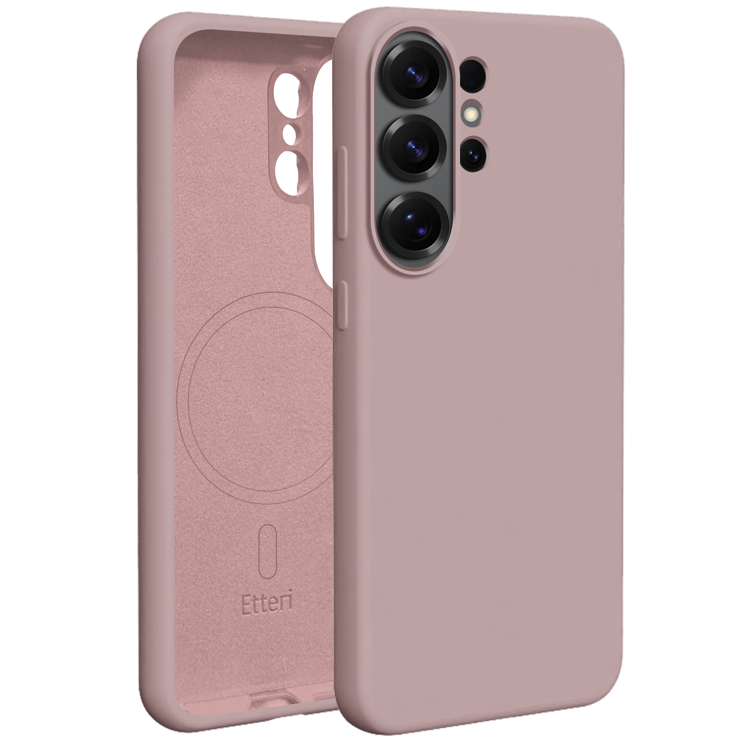 Etteri Silikoninis Mag dėklas for Samsung Galaxy S26 Ultra šviesiai rožinis