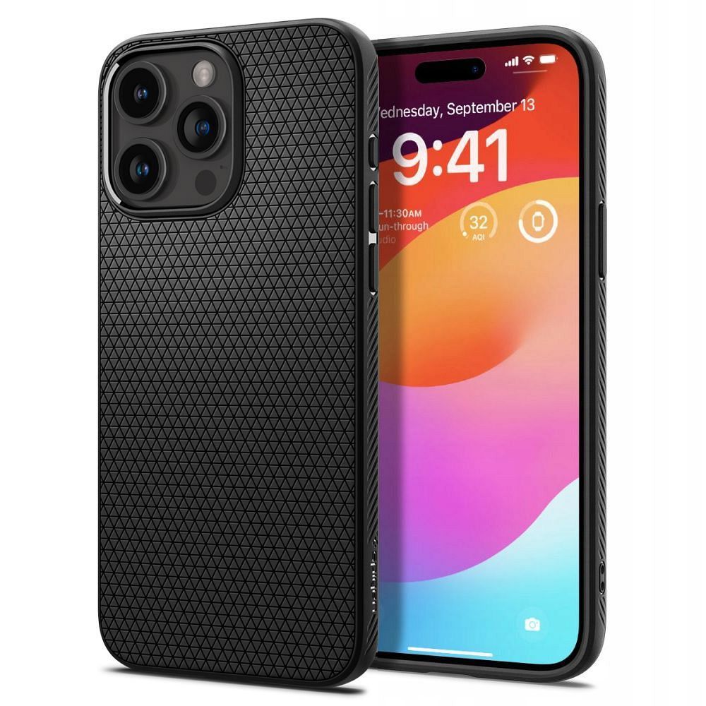 Spigen Liquid Air iPhone 15 Pro dėklas - matinė juoda