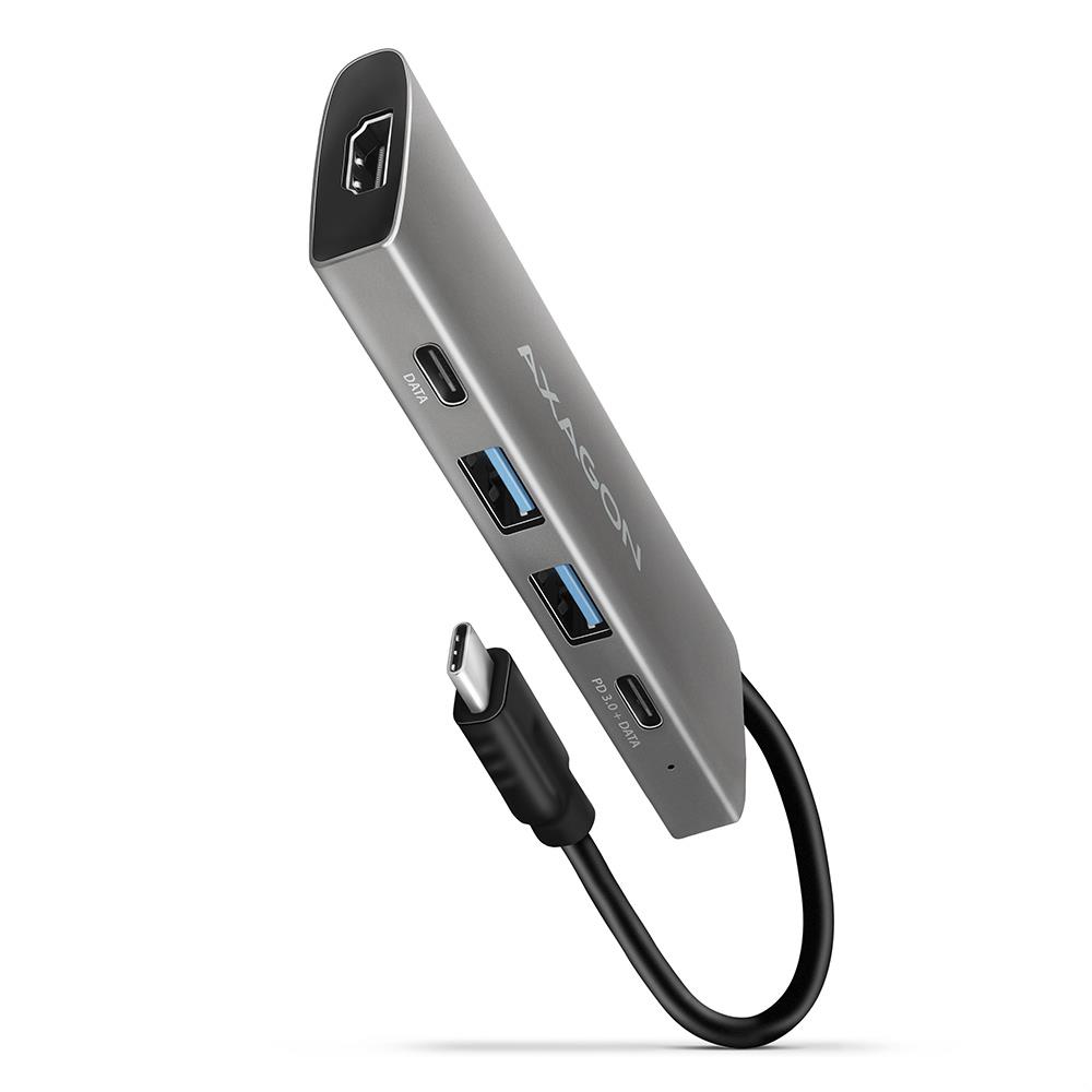 USB-C šakotuvas 5in1 0.2m HMC-5G2 Axagon