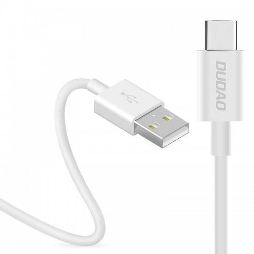 USB Laidas Dudao L1T baltas Type-C 100cm (iki 3A)