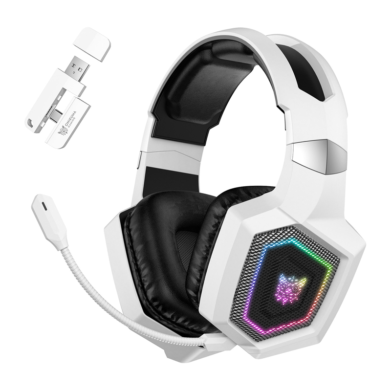 ONIKUMA GT806 žaidimų ausinės (baltos)