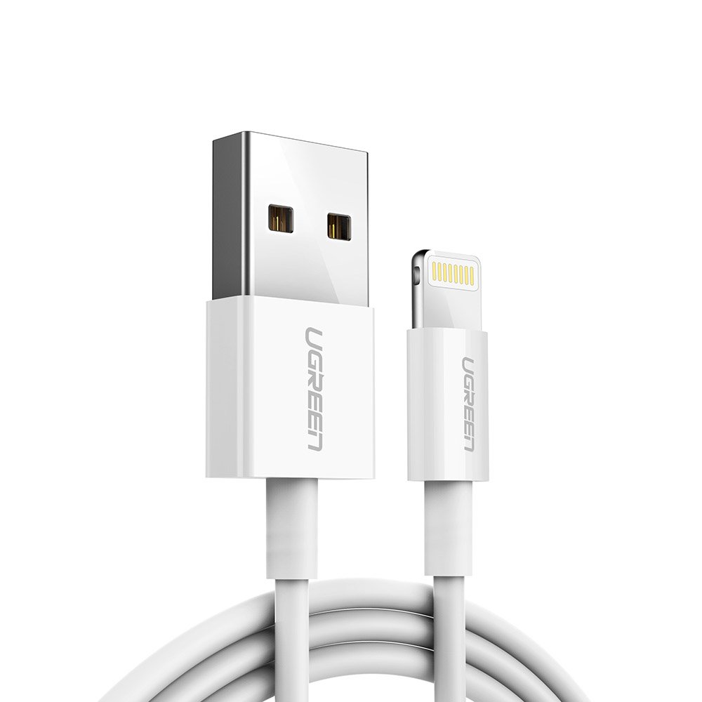Ugreen US155 20728 USB-A / Lightning MFi 2.4A кабель 1m - белый