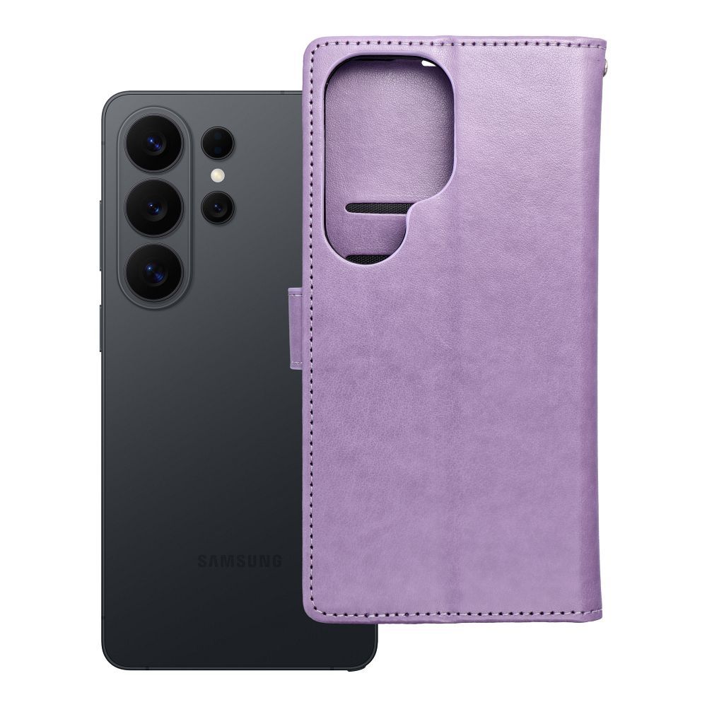 MEZZO knygos tipo dėklas telefonui SAMSUNG S26 Ultra su sapnų gaudykle, violetinis