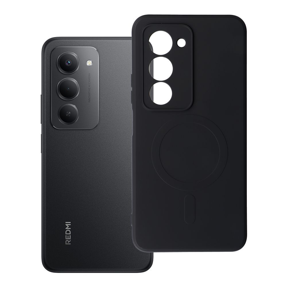 SILICONE MAG DĖKLAS suderinamas su MagSafe XIAOMI Redmi 15 4G / 5G (171,1mm) juoda