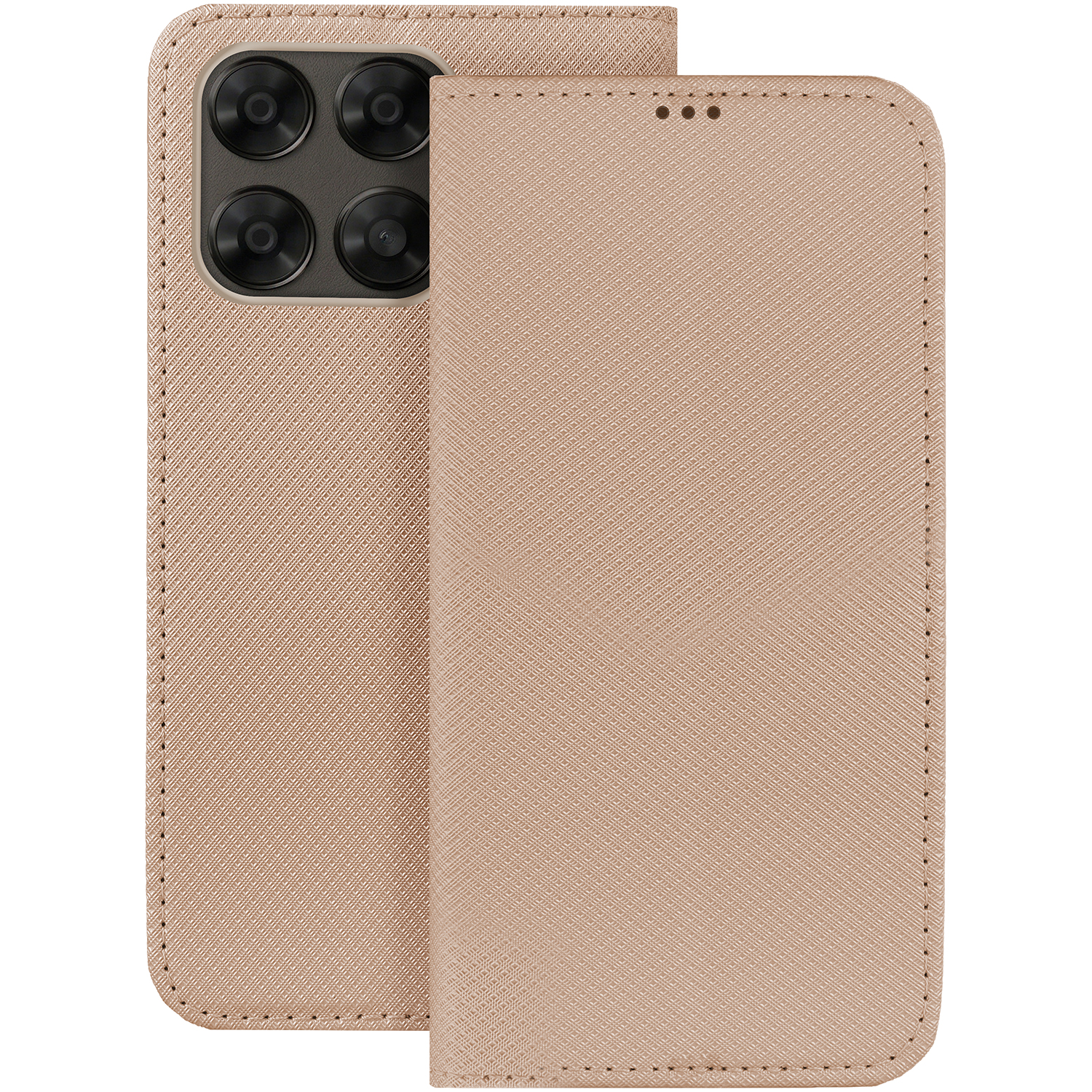 Smart Magnet case for Motorola Moto G67 5G / G77 5G gold