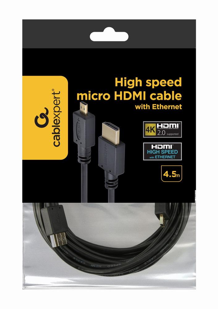 GEMBIRD HDMI-Micro HDMI Laidas 4.5M V2.0 juodas CC-HDMID-15