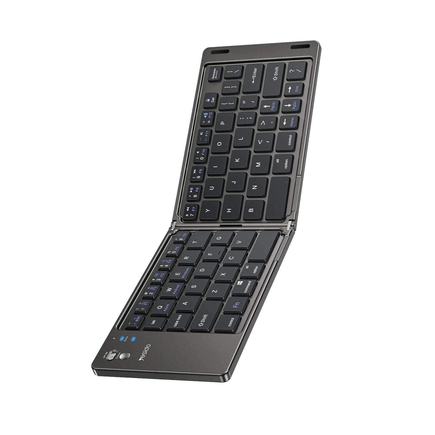 YESIDO FOLDABLE KEYBOARD KB27 150mAh BT 5.0 juodas