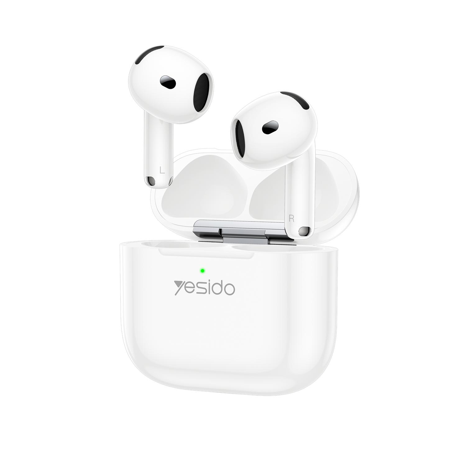 YESIDO HEADPHONES TWS32 (ANC) BT 5.4 300mAh baltas
